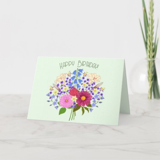 Carte Blumenstrauss Folded Geeting Card (Devant)