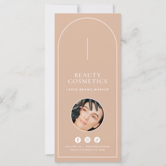 Carte Blush Arch Maquillage Beauté Business Tarifs (Devant)