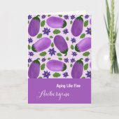 Carte Blush & Bloom Eggplant Collection –  Birthday (Devant)