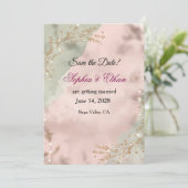 Carte Blush & Breeze - Moderne romantique Enregistrer la (Debout devant)