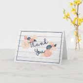 Carte Blush de la marine Merci (Fleur jaune)