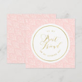 Carte Blush et Gold à mon meilleur ami jour de mariage (Devant / Derrière)