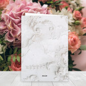 Carte Blush Floral Heart with Baroque Plaster Texture