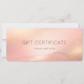 Carte Blush Gold Glow Gradient QR Code Gift Certificate (Devant)