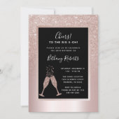 Carte Blush Parties scintillant Ombre 50e Anniversaire F (Devant)