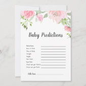 Carte Blush Peonies Baby Predictions Jeu (Devant)