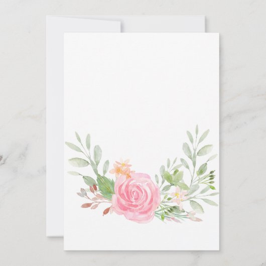 Carte Blush Peonies Baby Predictions Jeu (Dos)
