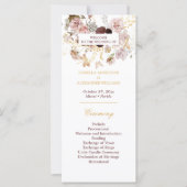 Carte Blush Peony & Gold Burgundy Floral Wedding Program (Devant)