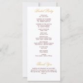Carte Blush Peony & Gold Burgundy Floral Wedding Program (Dos)