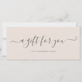 Carte Blush Pink Business Cadeau Certificat Simple (Devant)