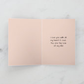 Carte Blush Pink Candles True Love (Intérieur)