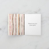 Carte Blush Pink Cream Brown Leopard Animal Thank You (Intérieur)