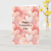 Carte Blush Pink Cream Hearts Love Valentine's Day (Fleur jaune)