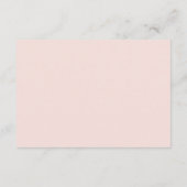 Carte Blush Pink Flowers and Bow Flat Place Card (Dos)