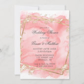 Carte Blush Pink Gold Fairytale Wedding showers Invitati (Devant)