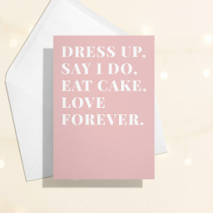 Carte Blush Pink Love Forever Mariage Félicitations