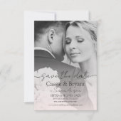 Carte Blush Pink Romantic Chic Full Photo Enregistrer la (Devant)