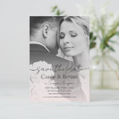 Carte Blush Pink Romantic Chic Full Photo Enregistrer la (Debout devant)