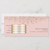 Carte Blush Pink & Rose Gold Parties scintillant Certifi (Dos)