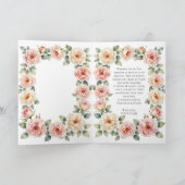 Carte Blush Pink Rose Watercolor Wedding Congratulations (Intérieur)