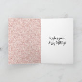 Carte Blush Pink Sparkle Glitter Birthday (Intérieur)
