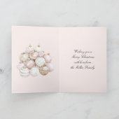 Carte Blush Pink White Champagne Christmas Ornaments (Intérieur)