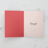 Carte Blush Red Pink XOXO Lips Kisses (Intérieur)