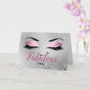 Carte Blush rose Fabrique Parties scintillant Yeux Anniv