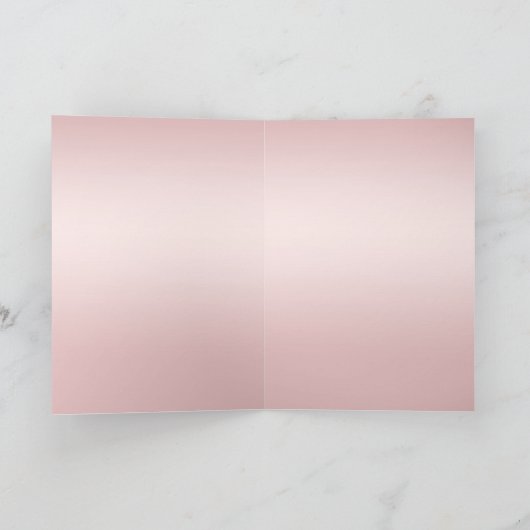 Carte Blush Rose Ombré Pailleté Scintillant Noël (Intérieur)
