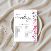 Carte Blush Ruby Rose Mariage Vows Instructions jeu