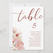 Carte Blush & Terracotta Boho Floral Folial Mariage (Devant)