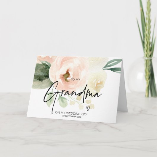 Carte Blush To My Grand-mère Mon Mariage (Devant)