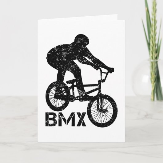 Carte BMX Vélo Freestyle Sport Retro Idée cadeau (Devant)