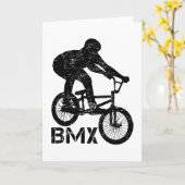 Carte BMX Vélo Freestyle Sport Retro Idée cadeau (Fleur jaune)