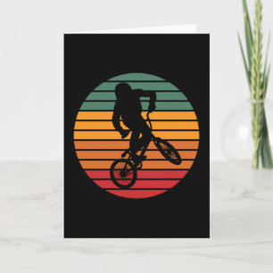 Carte BMX Vintage Freestyle Sport Cyclisme Amusant Vélo 