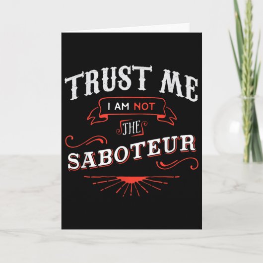Carte Board Game Funny T Shirt Trust Me I Am Not The Sab (Devant)