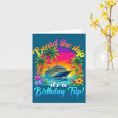 Carte Board The Ship It's A Birthday Trip Matching Birth (Fleur jaune)