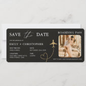 Carte Boarding Pass Plane Ticket Save The Date (Devant)