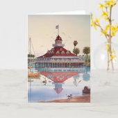 CARTE BOATHOUSE DE CORONADO, CORONADO, LA CALIFORNIE (Fleur jaune)