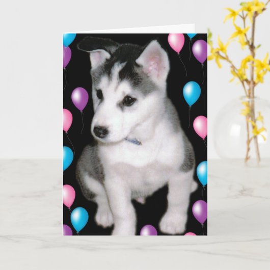 Carte Bob et ballons (Fleur jaune)