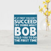 Carte Bob Gift Name D Birthday Funny Christma  (Fleur jaune)