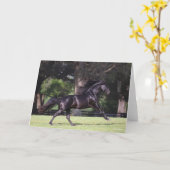 Carte Bob Langrish | Black Lusitano Running (Fleur jaune)