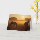 Carte Bob Langrish Deux Arabes Se Tenant Dans Le Mist Au (Fleur jaune)