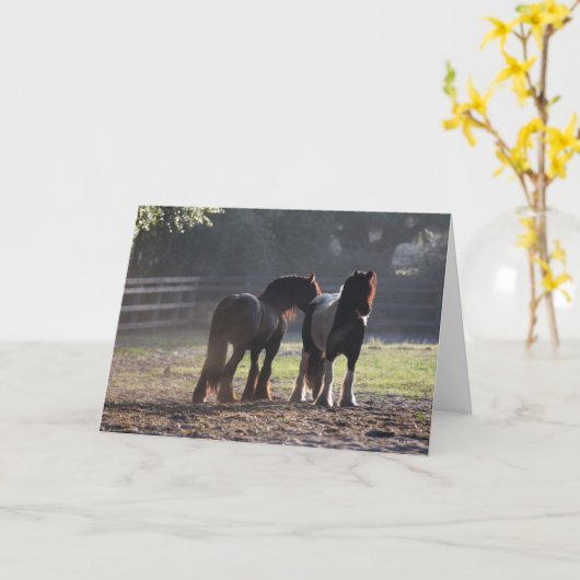 Carte Bob Langrish | Deux Vannières Tsiganes En Champ Ré (Fleur jaune)