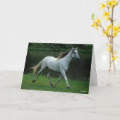 Carte Bob Langrish | Gray Andalucian Stallion Courir (Fleur jaune)