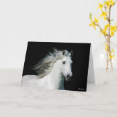 Carte Bob Langrish | Grey Andalucian Stallion Headshot (Fleur jaune)