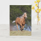 Carte Bob Langrish | Palomino Quarter Cheval Courir (Fleur jaune)