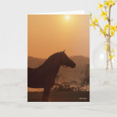Carte Bob Langrish | Silhouette Rocky Mountain Horse (Fleur jaune)