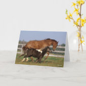 Carte Bob Langrish | Thoroughbred et Shetland Pony (Fleur jaune)
