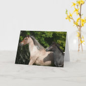 Carte Bob Langrish | Welsh Pony Mare et Foie Headshot (Fleur jaune)